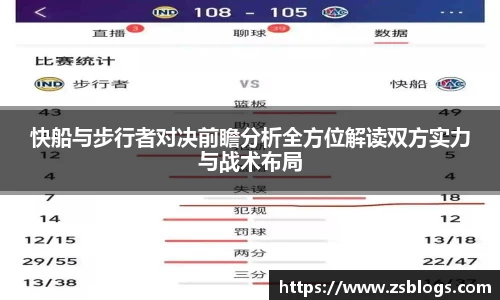 快船与步行者对决前瞻分析全方位解读双方实力与战术布局